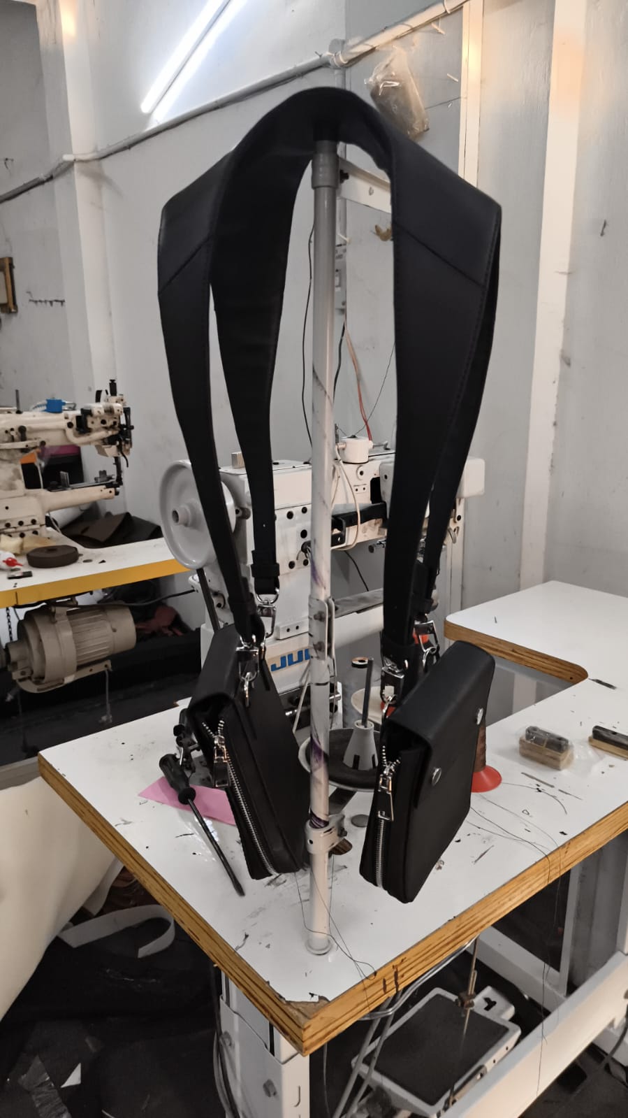 The Harness Bag — first factory prototype