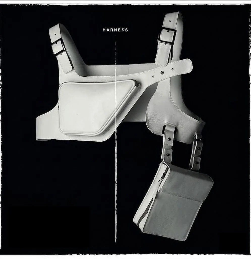The Tech Vest — full chest harness in full-grain calfskin